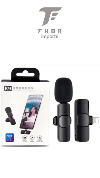Kit 2 microfones Lapela sem fio K9 IOS