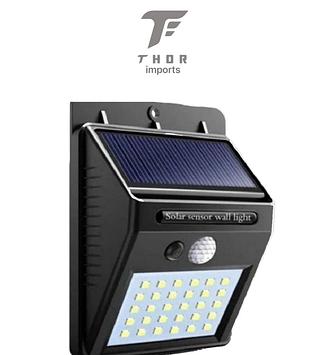 Luminária solar 20 leds com sensor de movimento