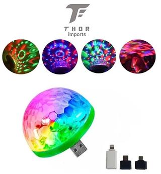 Mini globo luz led conexão Iphone/V8