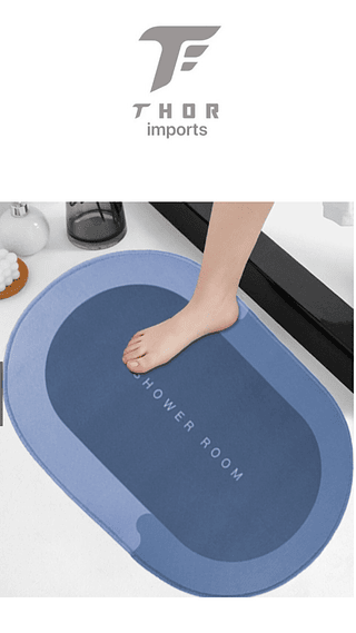 Tapete De Banho Super Absorvente De Secagem Rápida