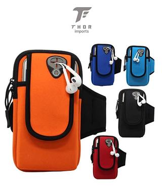 Bolsa braçadeira porta celular com saída para fone