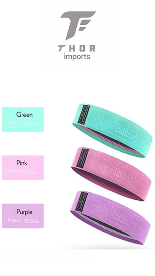Kit 3 Faixa elástica para exercícios