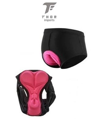 Roupa Intima feminina com acolchoamento 3D anti-suor para ciclismo